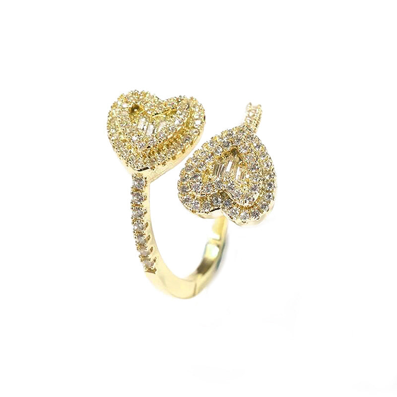 Baguette Heart Bracelet/ Ring Set