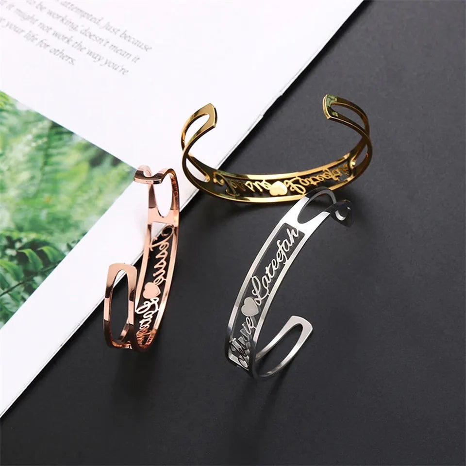Custom Double Name Bangle