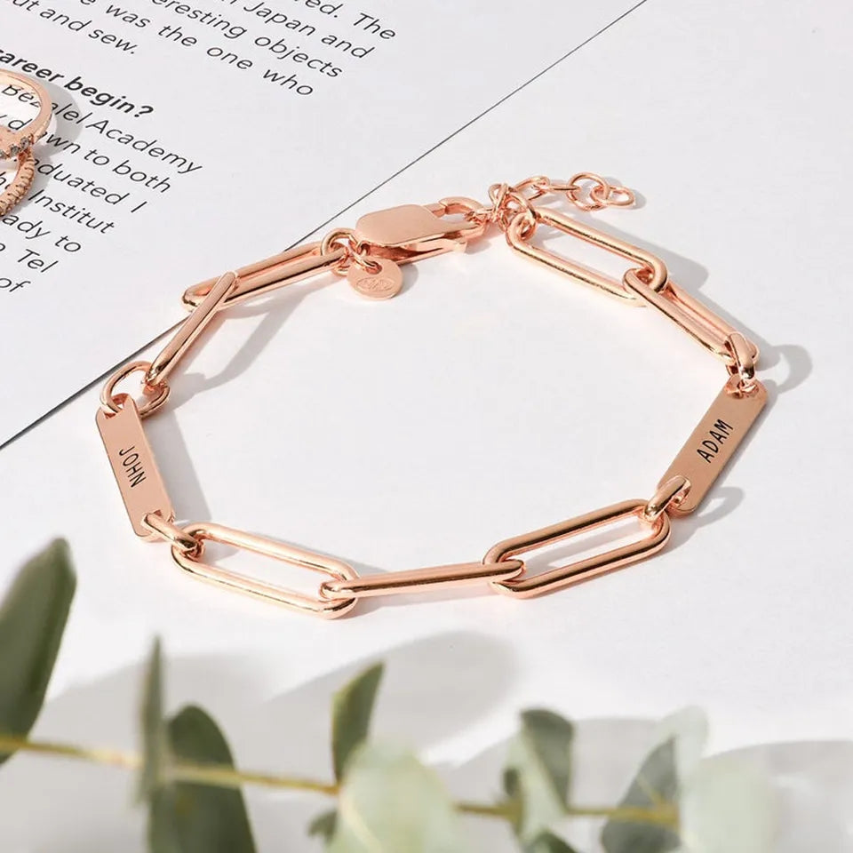 Custom Multiple Name Link Bracelet