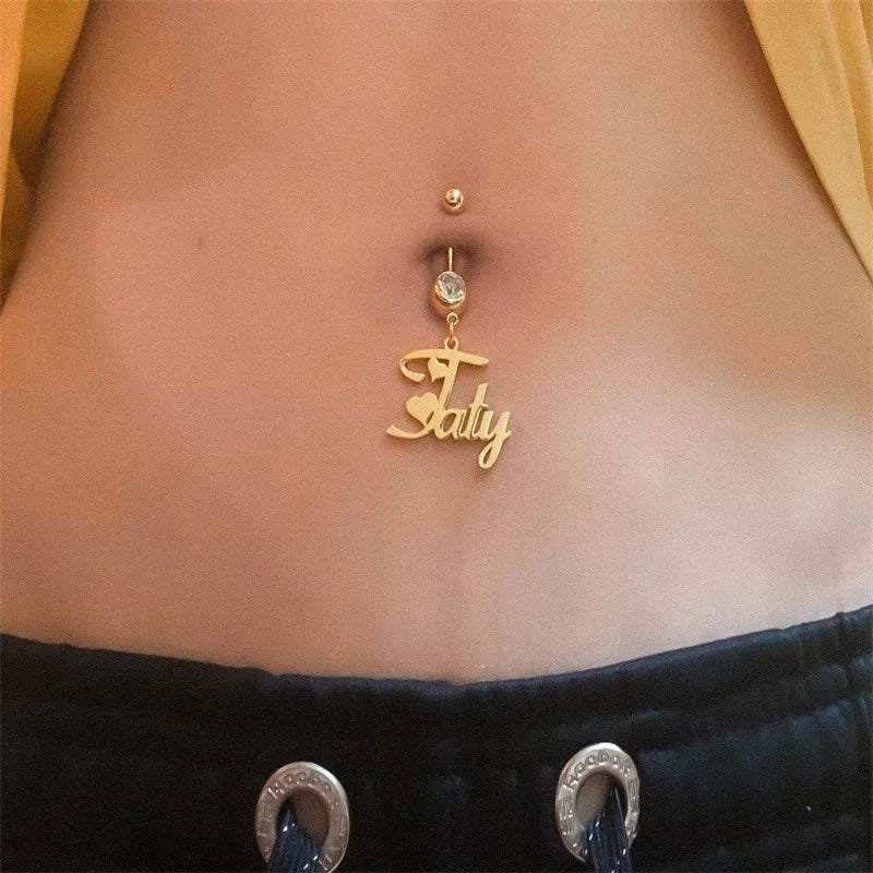 Custom Name Belly Ring The Gorgeous Doll Boutique