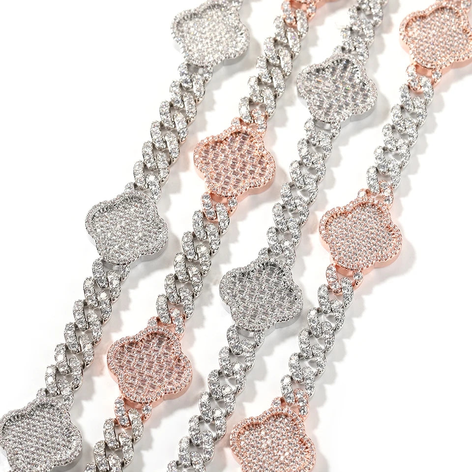 Rhinestone Clover Bracelet