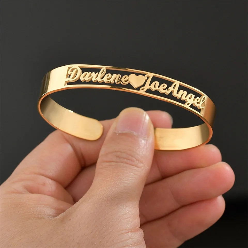 Custom Double Name Bangle