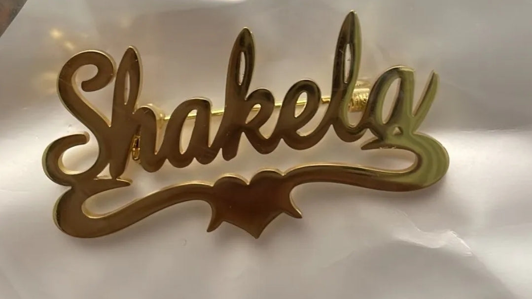 Custom Name Brooch