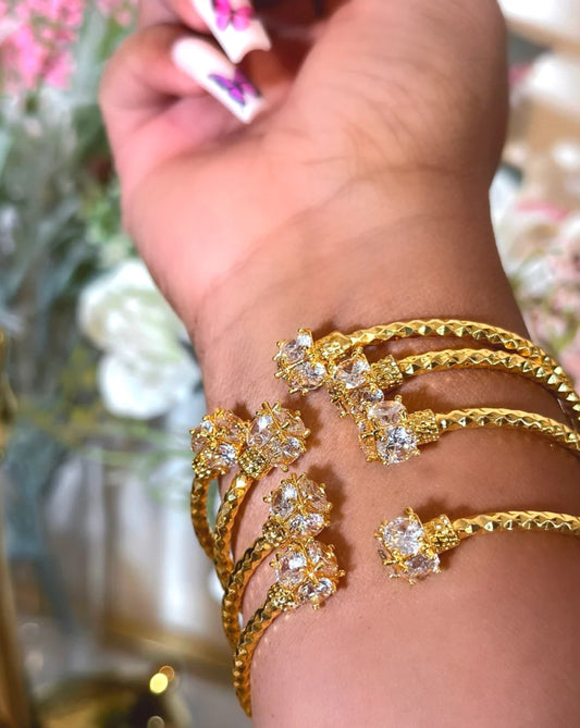 Zumar Rhinestone Bangle Set (2 bangles)