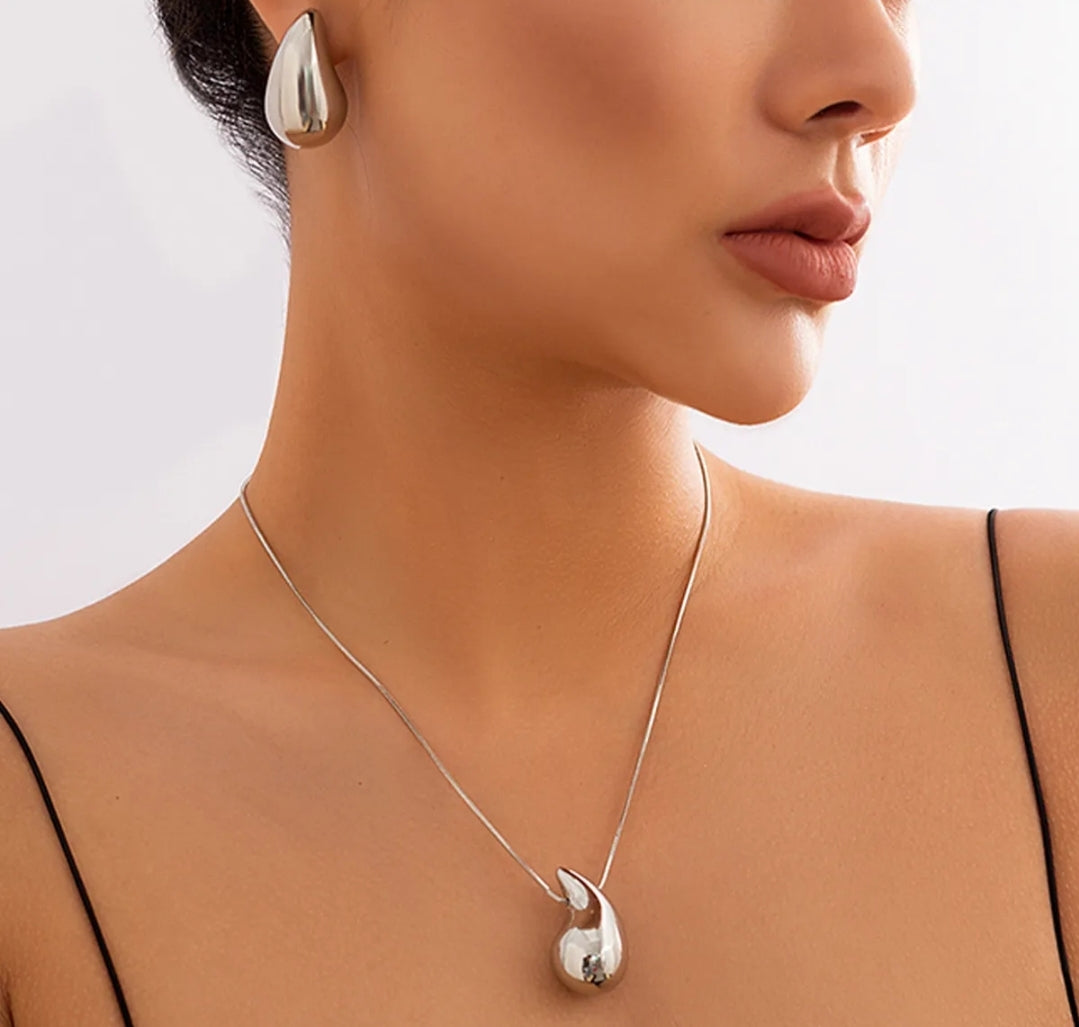 Water Drop Necklace/Earring Set