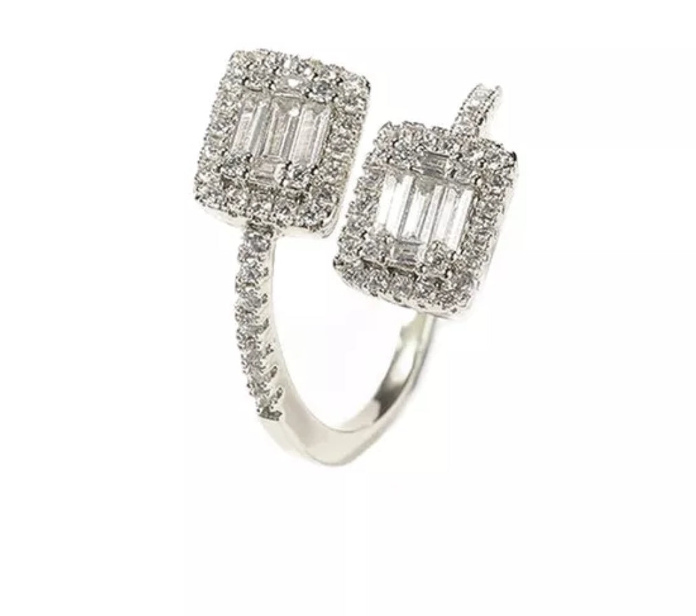 Baguette Square Bracelet/ Ring Set