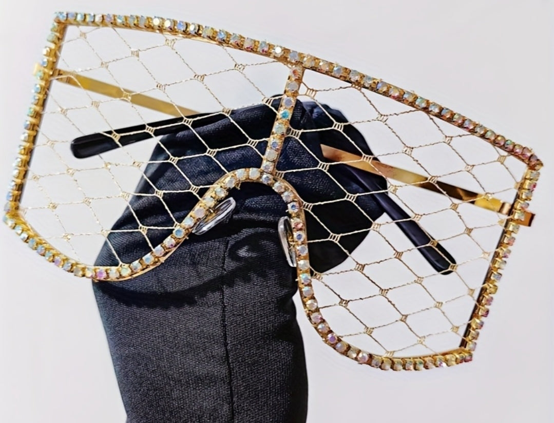 Rhinestone Netted Frames
