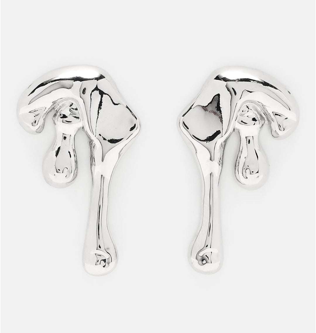 Melted Metallic Ink Earrings