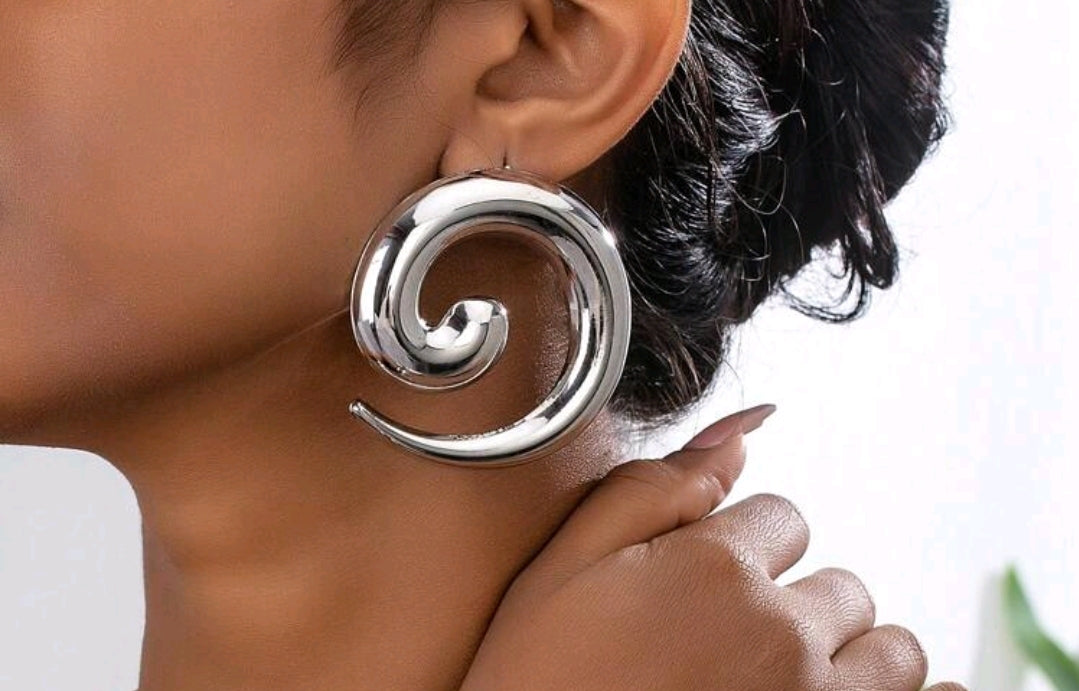 Spiral Statement Earrings