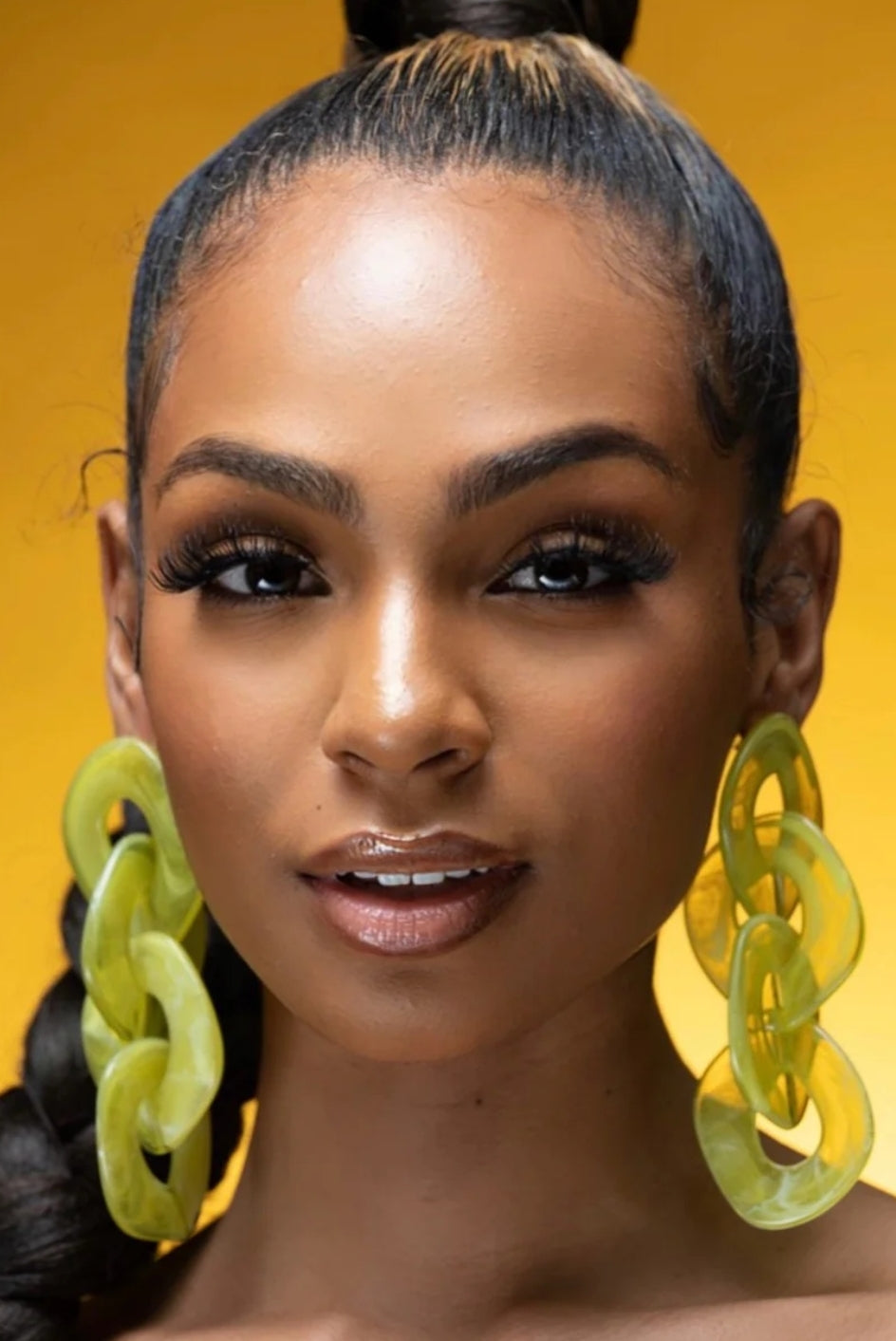 Oversized Acrylic Link Earrings