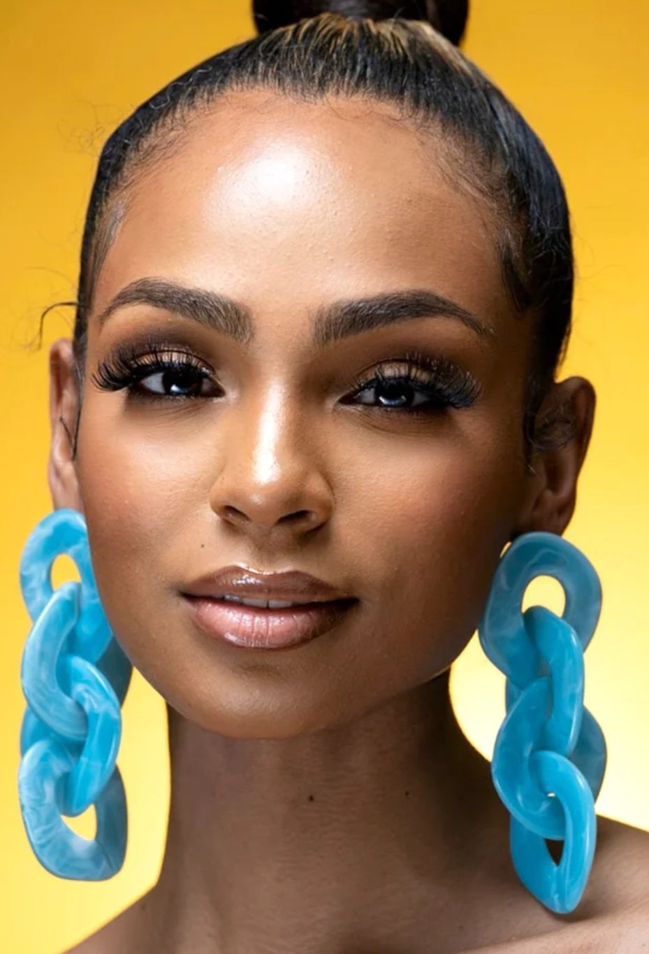 Oversized Acrylic Link Earrings