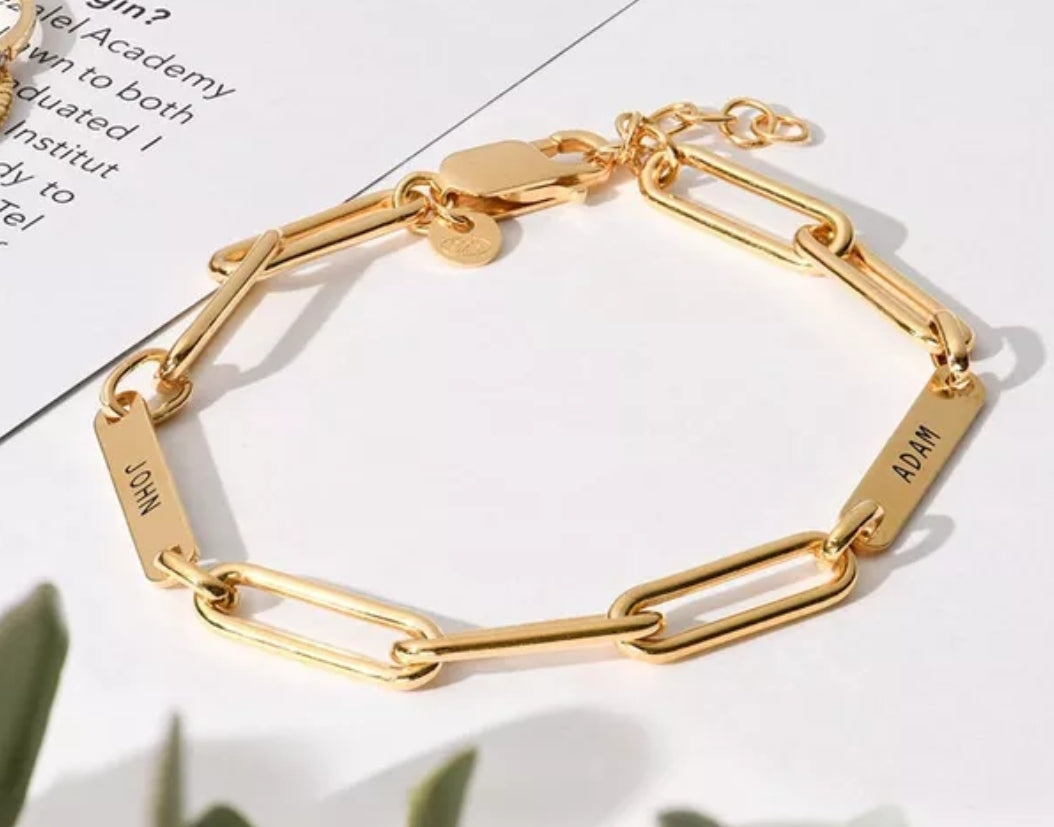 Custom Multiple Name Link Bracelet
