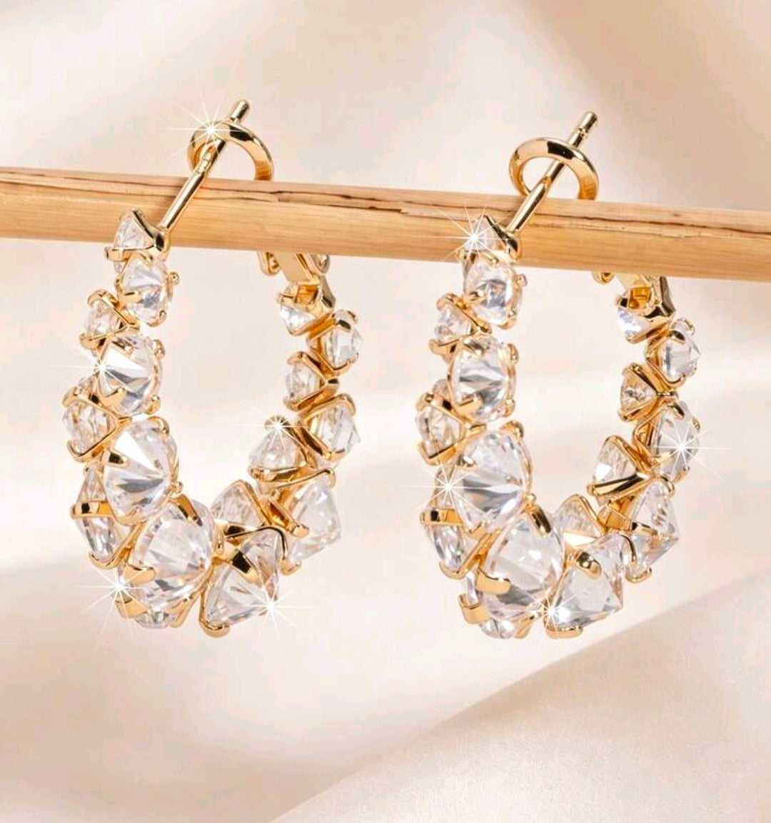 Glamour Rhinestone Hoops