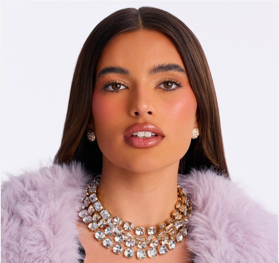 Extra Extra Rhinestone Layered Necklace