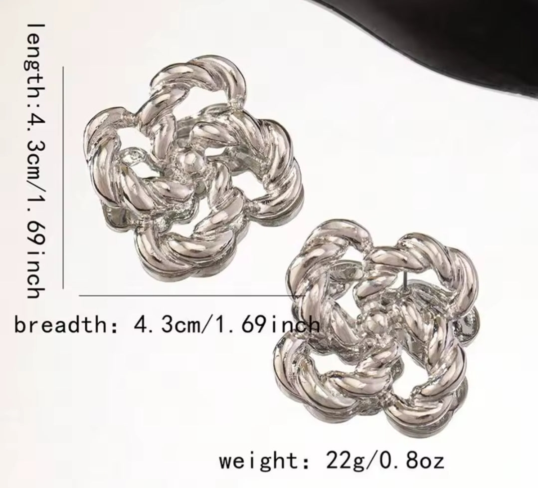 Square Knot Stud Earrings