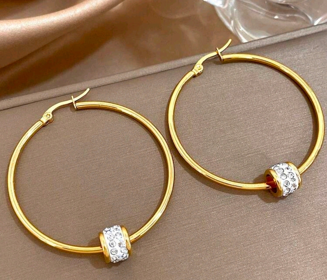 Hotoo Rhinestone Hoops