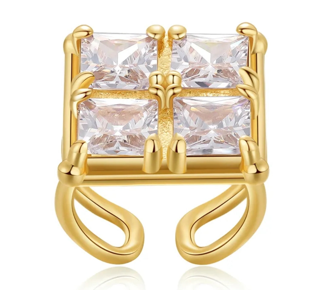 4 Square Cocktail Ring