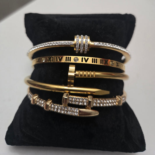 Gold Bracelet Stack (B)