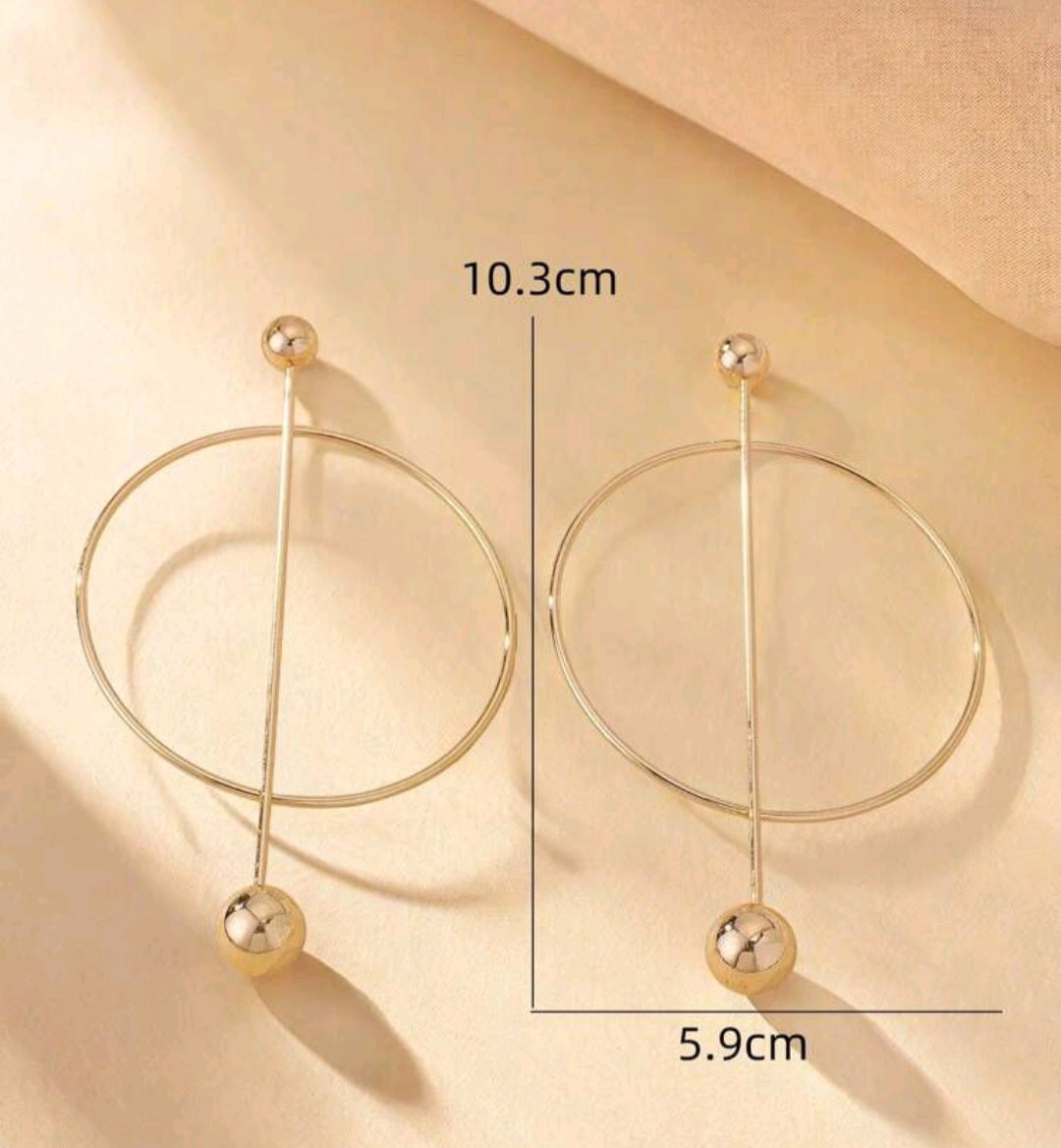 Oversized Barbell Earrings