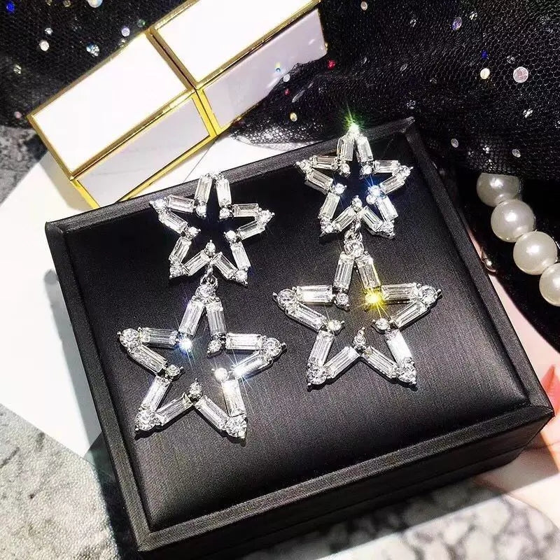 Double Star Earrings