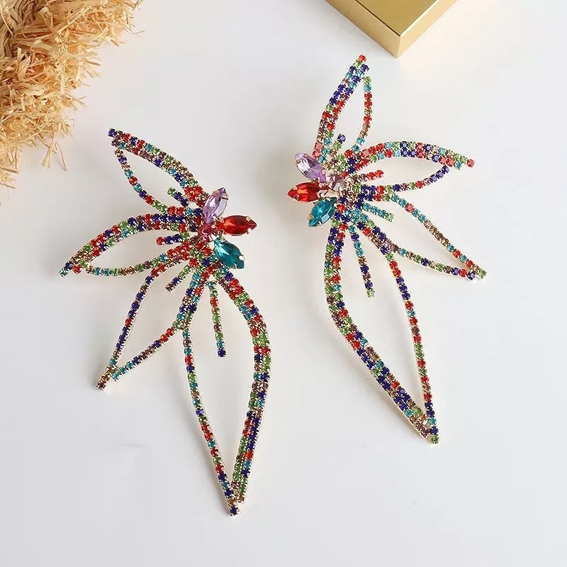 Flower Rhinestone Earrings