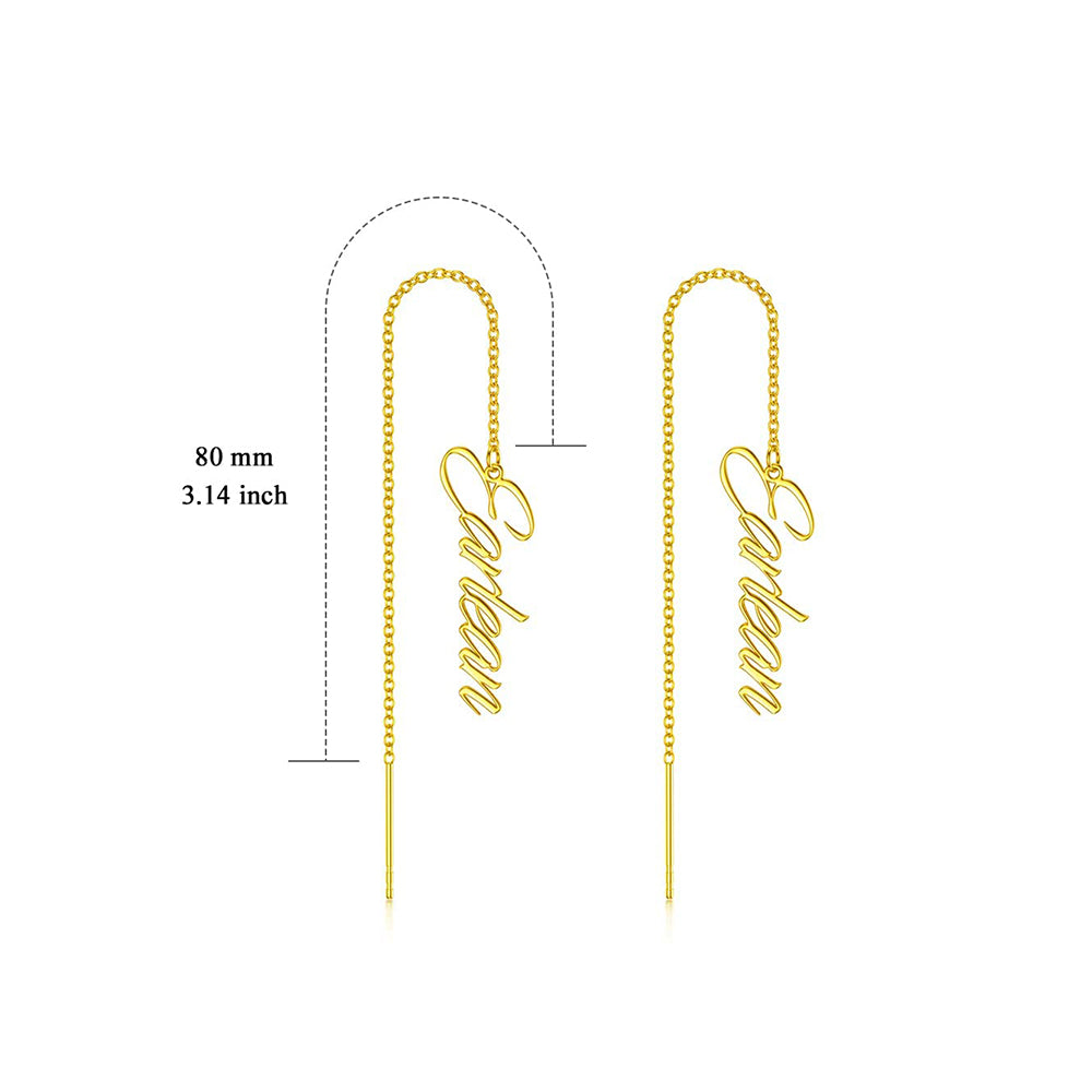Custom Dangle Name Earrings