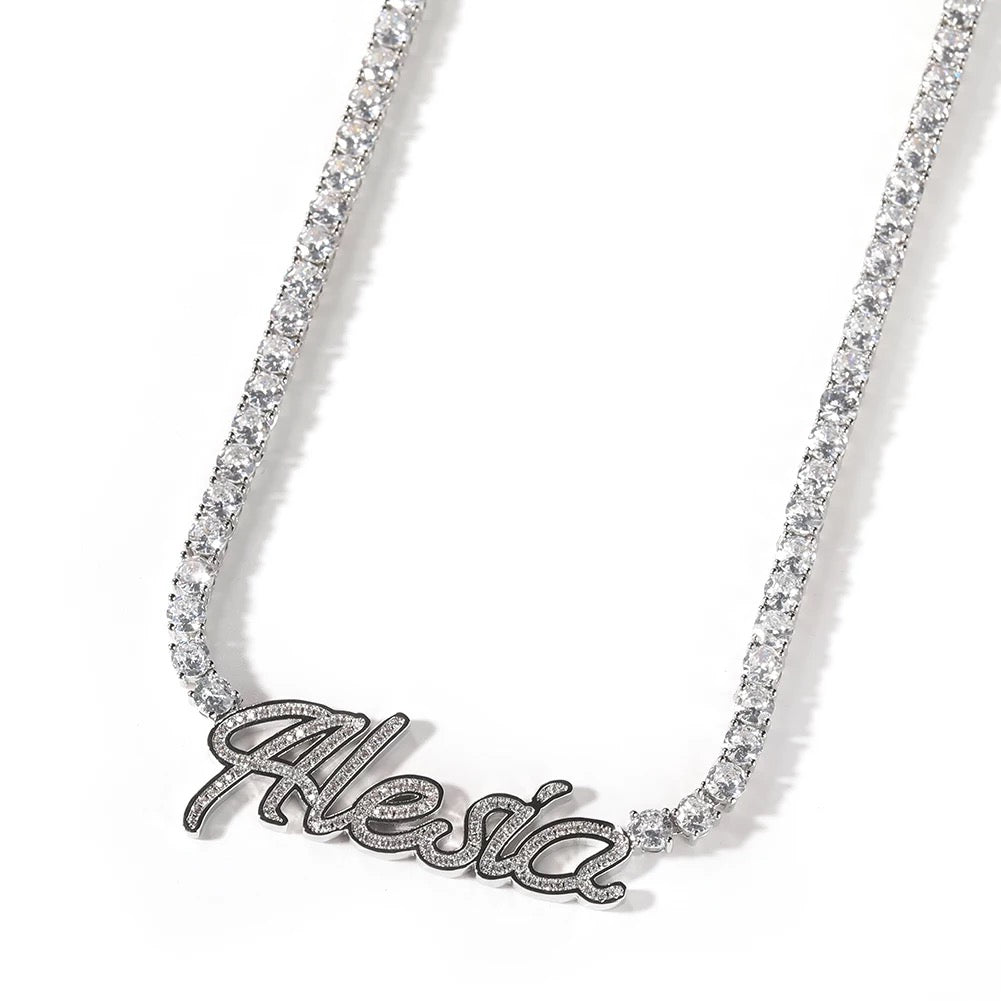Custom Tennis Name Necklace
