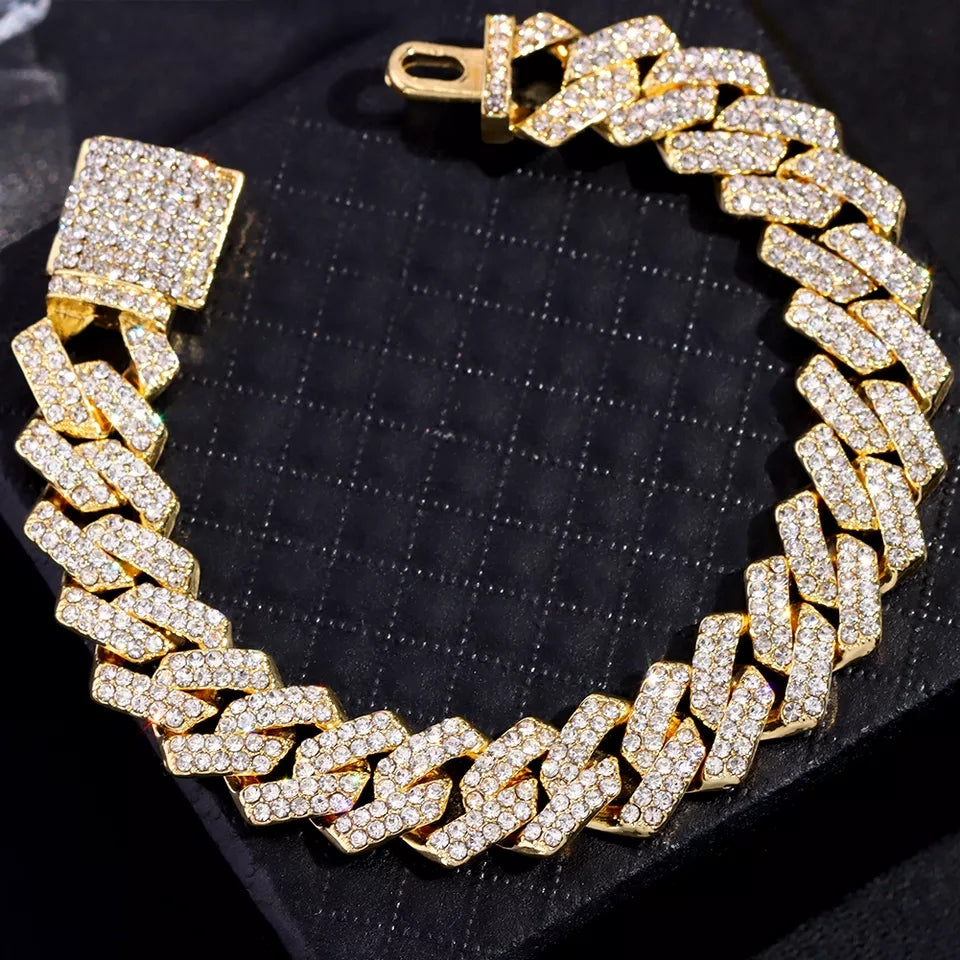 Cuban Rhinestone Bracelet