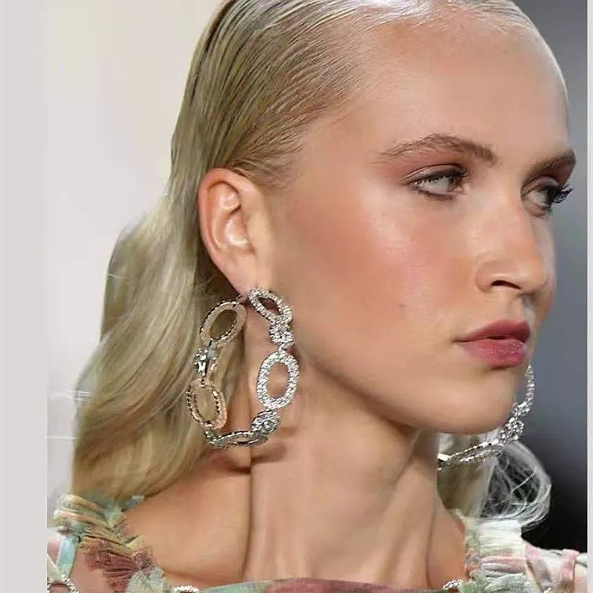 "Liyzah" Rhinestone Hoops