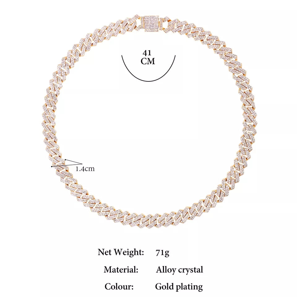 Cuban Rhinestone Necklace