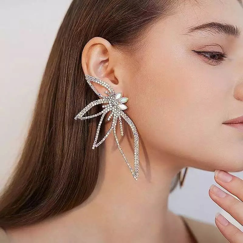Flower Rhinestone Earrings