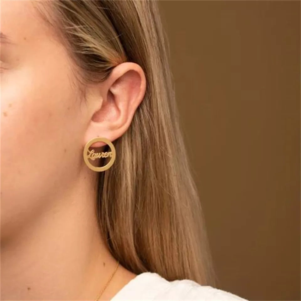 Custom Stud Name Earrings