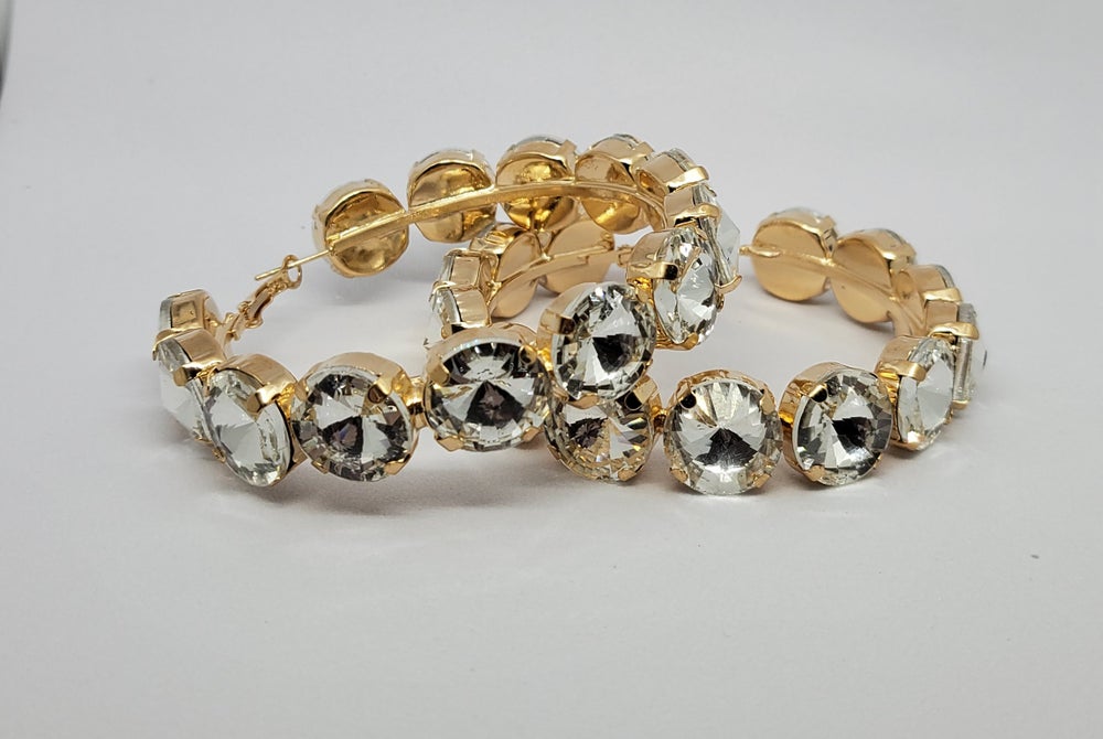 "Khaly" Rhinestone Hoops