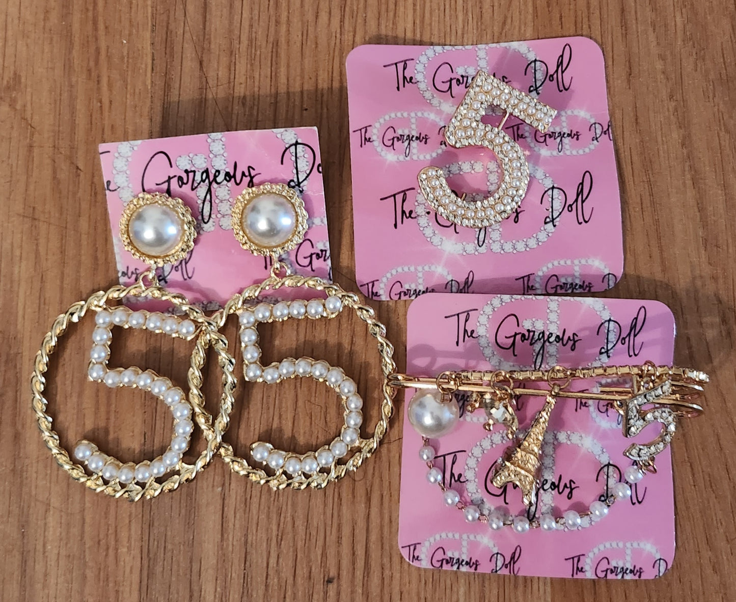 3 Piece Earring & Brooch Set