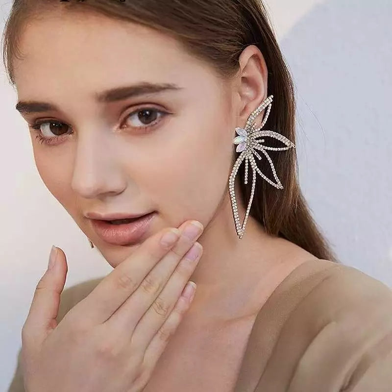 Flower Rhinestone Earrings