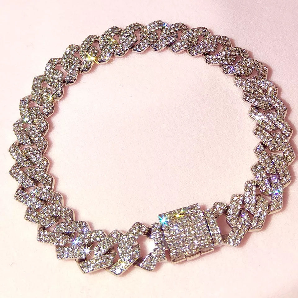 Cuban Rhinestone Bracelet