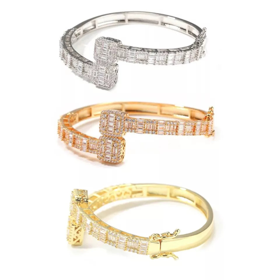 Diamond Baguette Bangle