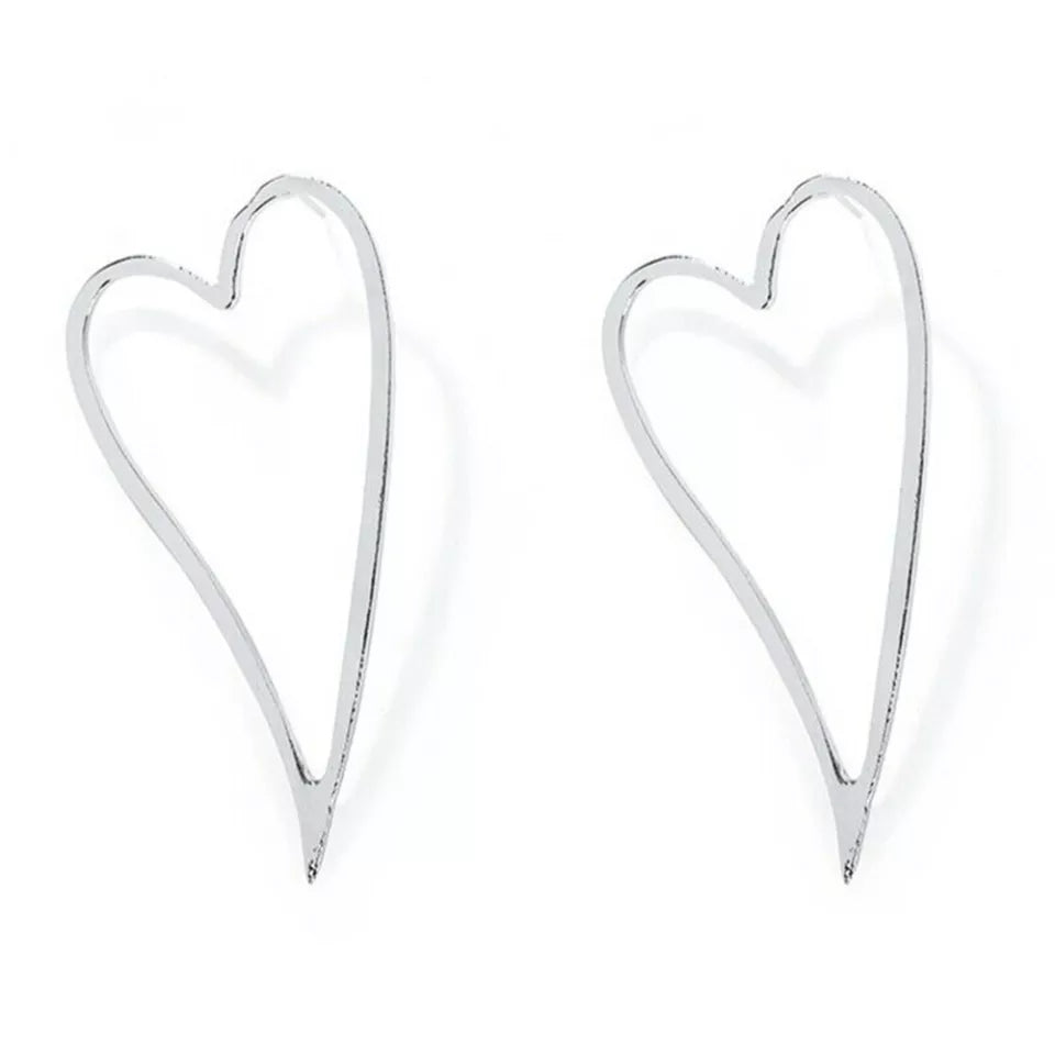 Hollow Heart Stud Earrings