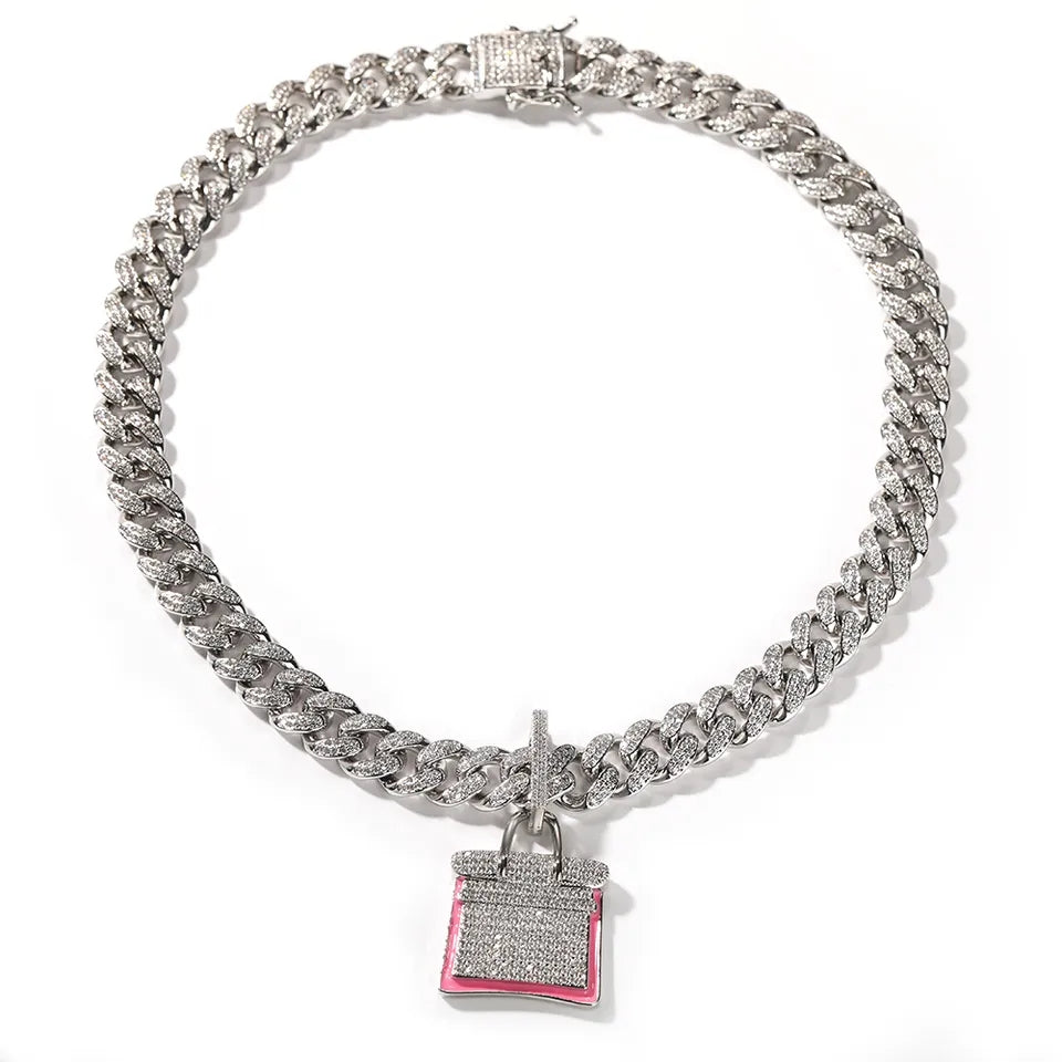 Burken Bag Cuban Link Necklace