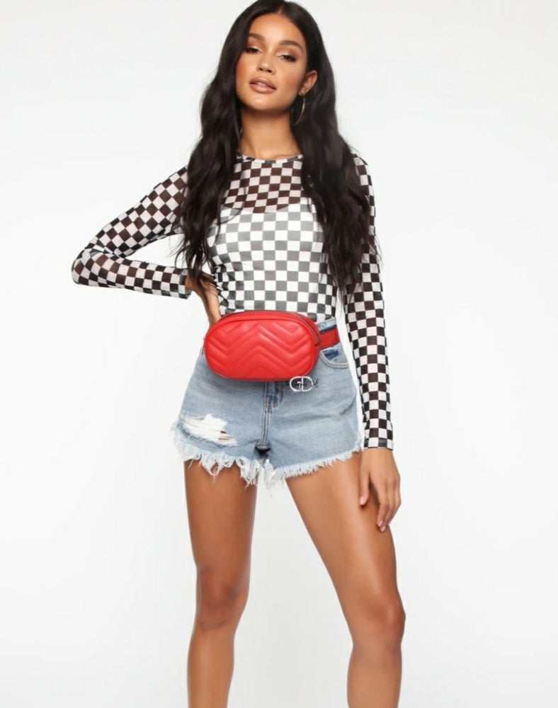 "Claire" Red Waist Bag