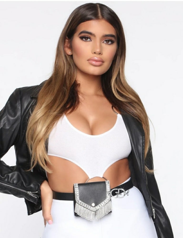 "Beybee" Rhinestone Waist Bag
