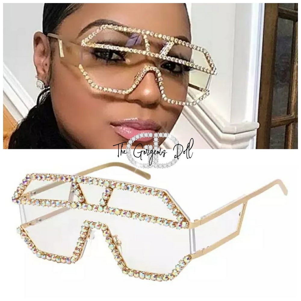 "Mariah" Rhinestone Caged Frames