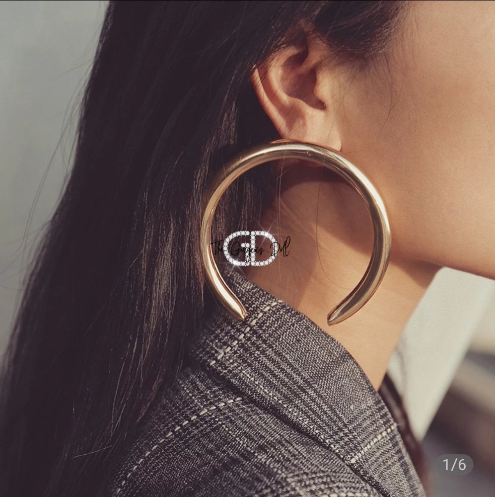 Oversized "Amelia" Stud Hoop Earrings