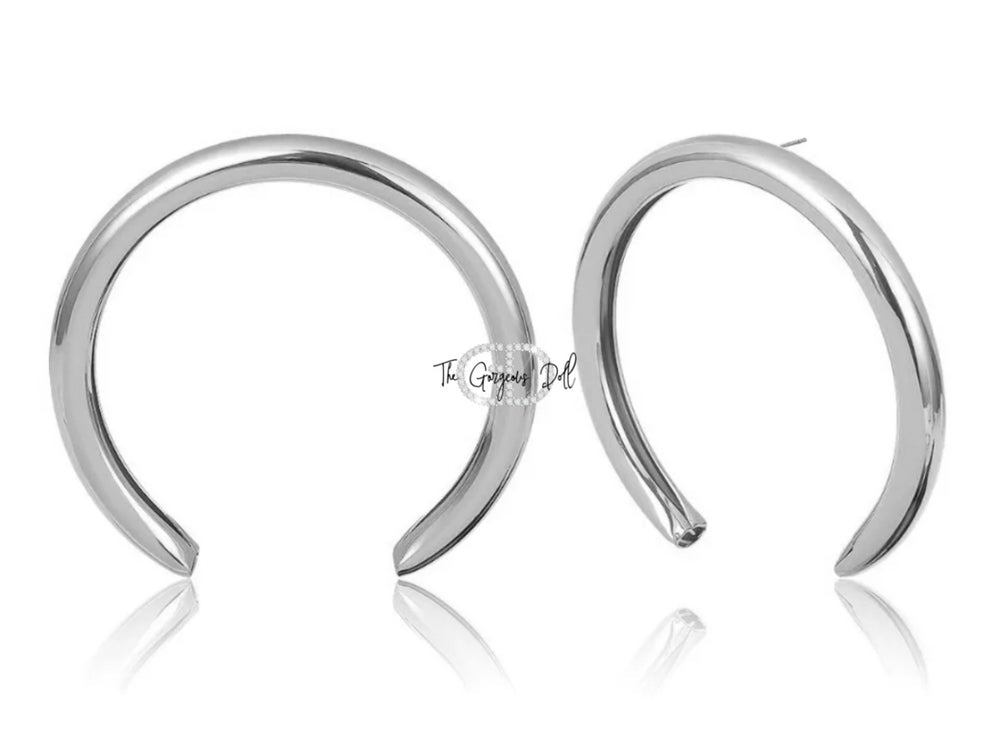 Oversized "Amelia" Stud Hoop Earrings