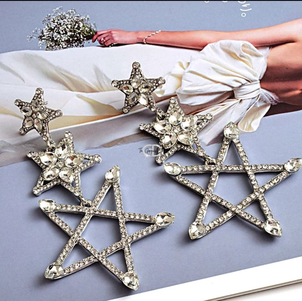 "Wishing On A Star" Rhinestone Earrings