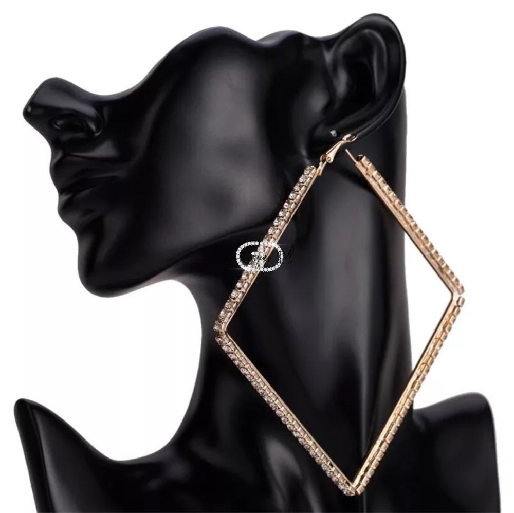 "Carlee" Square Rhinestone Earrings