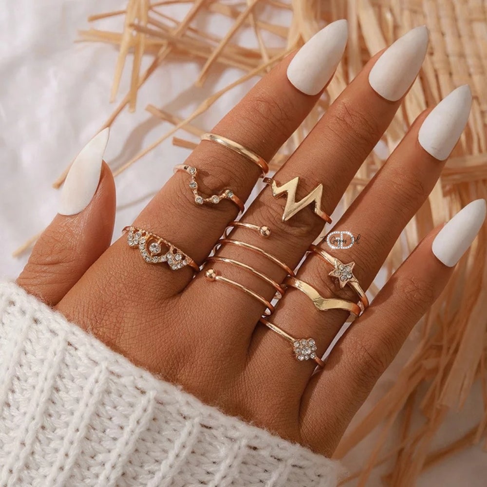 "Sopfee" 7 Piece Ring Set