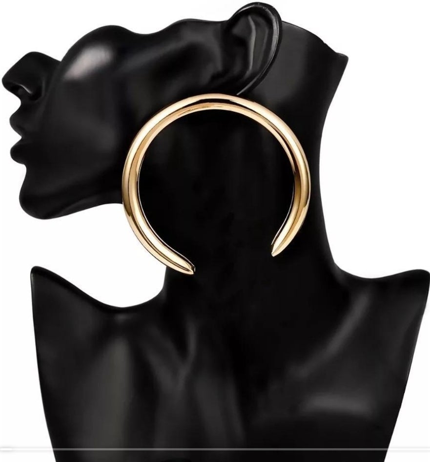 Oversized "Amelia" Stud Hoop Earrings