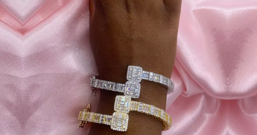Diamond Baguette Bangle