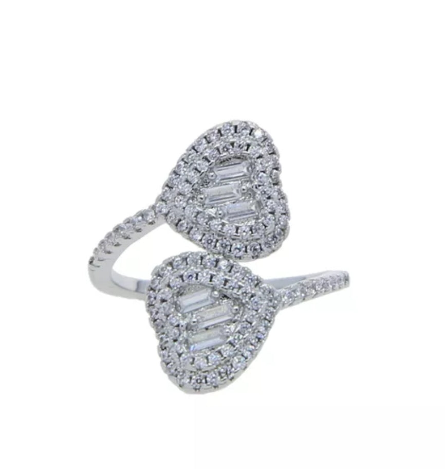 Baguette Heart Ring
